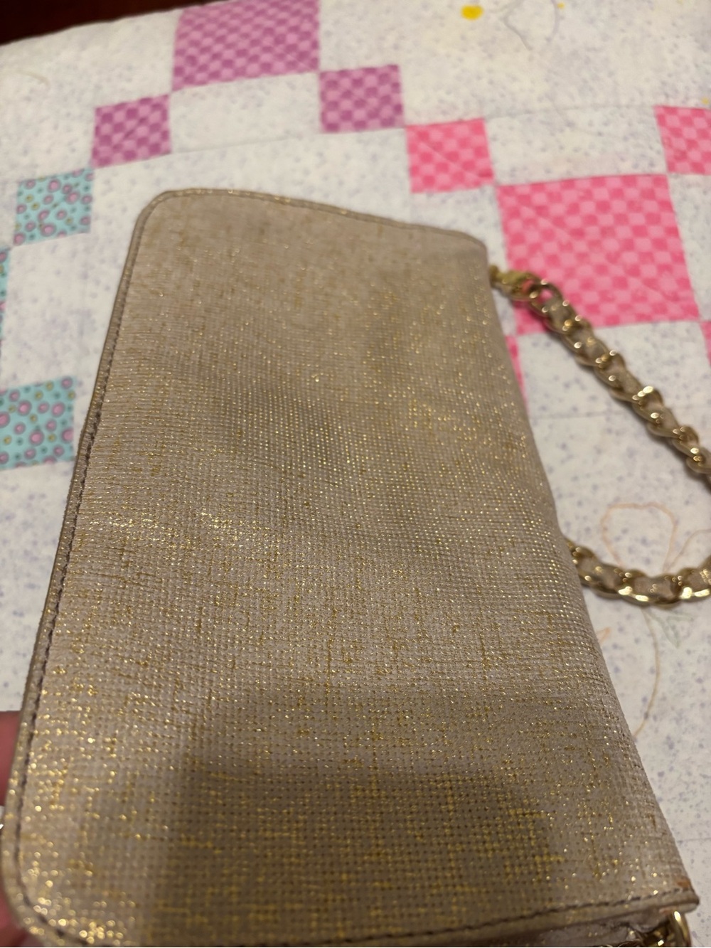 Tory Burch Metallic Gold Chain Crossbody Bag - Picture 10 of 14